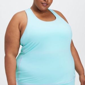 Fabletics Phoenix Lite Racerback Tank in Crystal Wave/Misty Lilac sz 1X